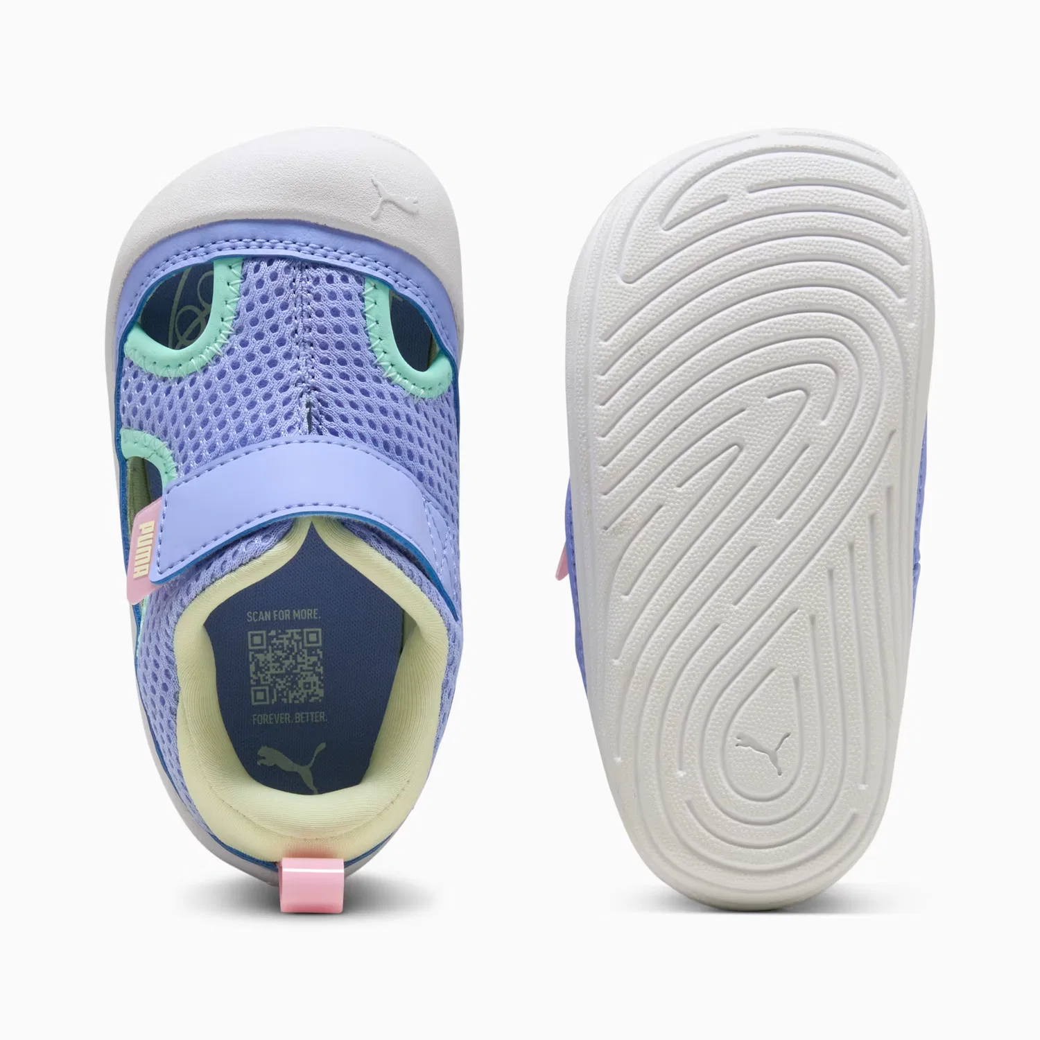 Удобные кроссовки для малышей Kitten Summer Puma, Intense Lavender-Apple Spritz-Pink Shimmer — фото 4