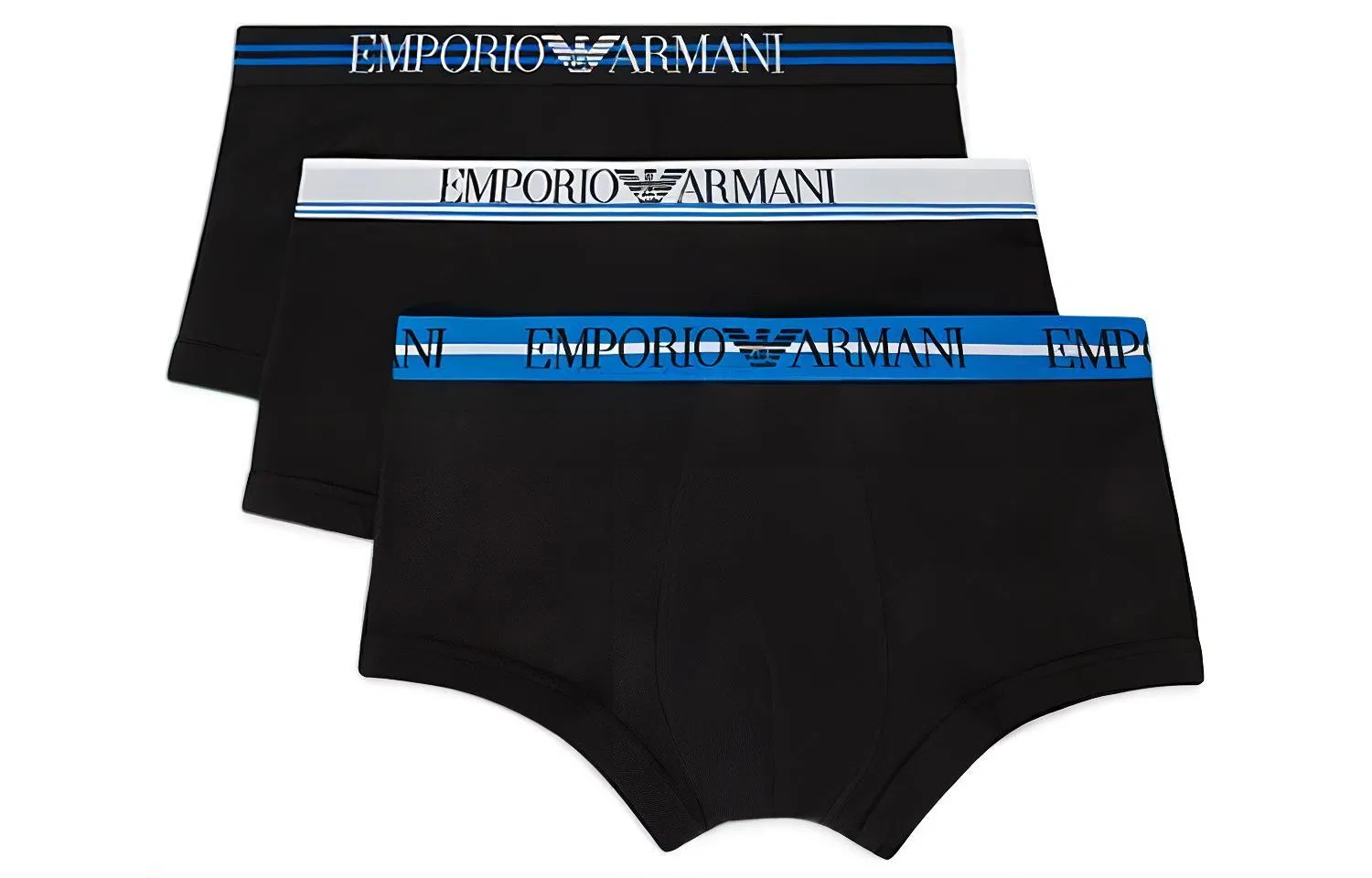 Мужские боксеры-трусы комплект из 3 штук EMPORIO ARMANI, Black