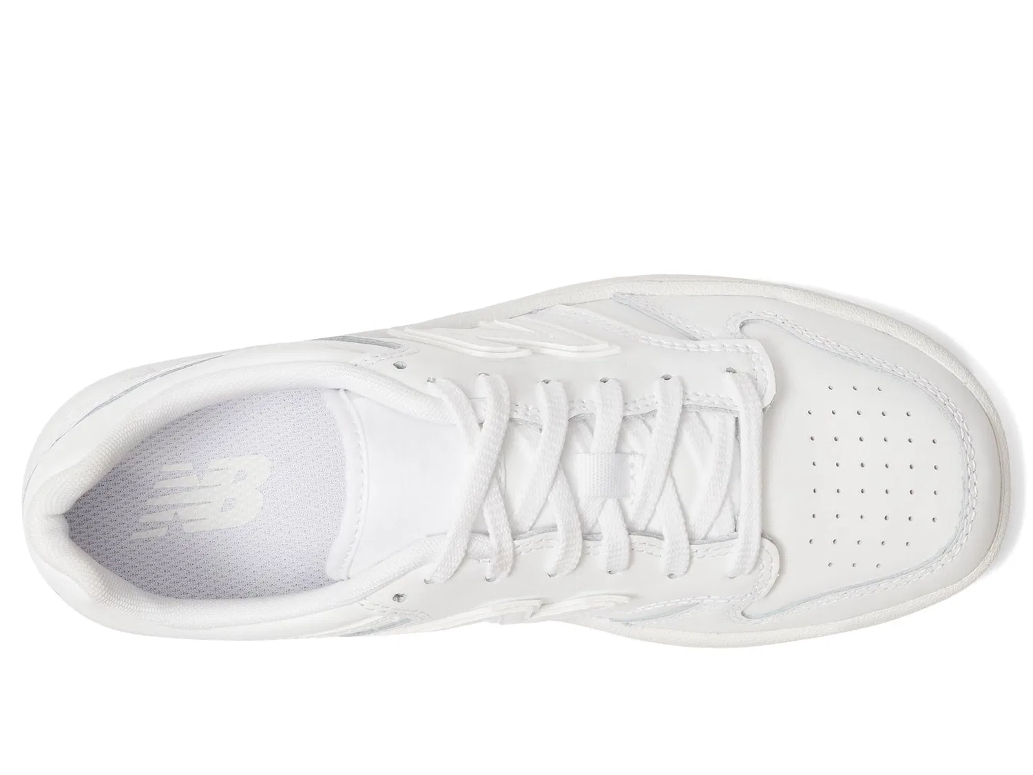 Детские кроссовки для мальчиков с закрытым носком 480 Cm New Balance, White Synthetic Textile — фото 2