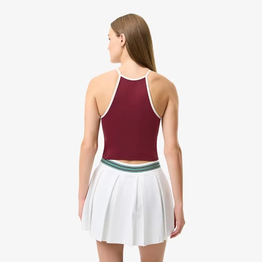 Топ Lacoste Burgundy с высоким вырезом — фото 3