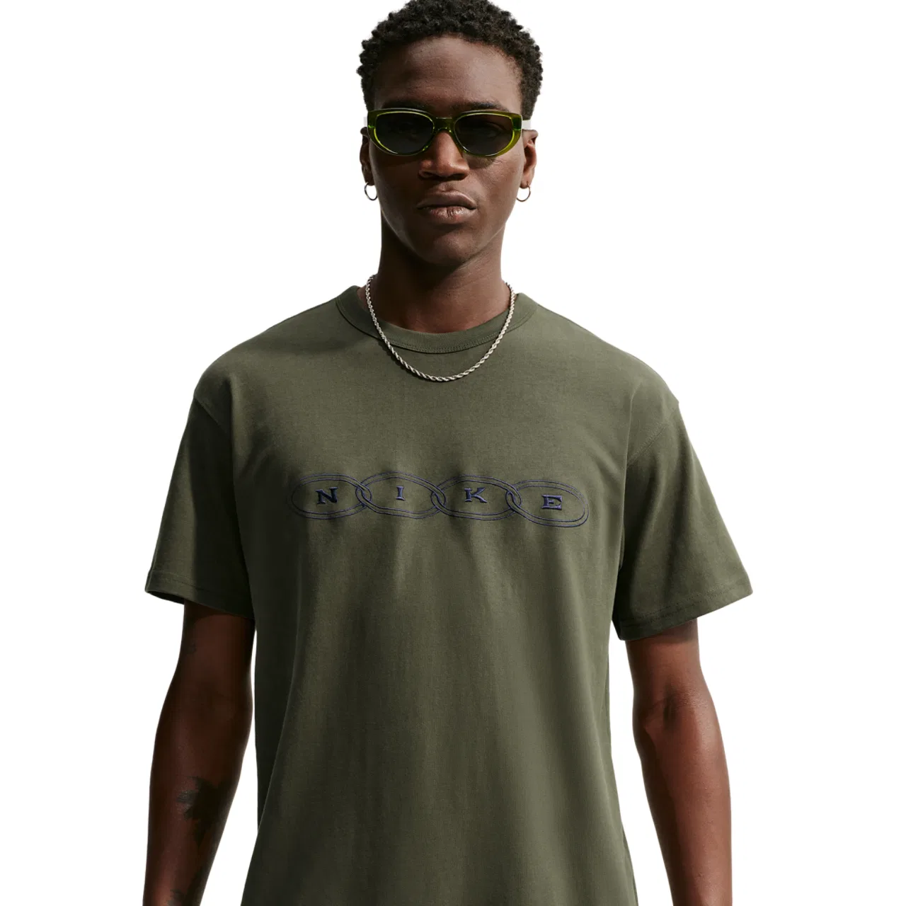 Мужская футболка свободного кроя с вышивкой Nike Heavyweight Embroidered T-Shirt Nike, Cargo Khaki