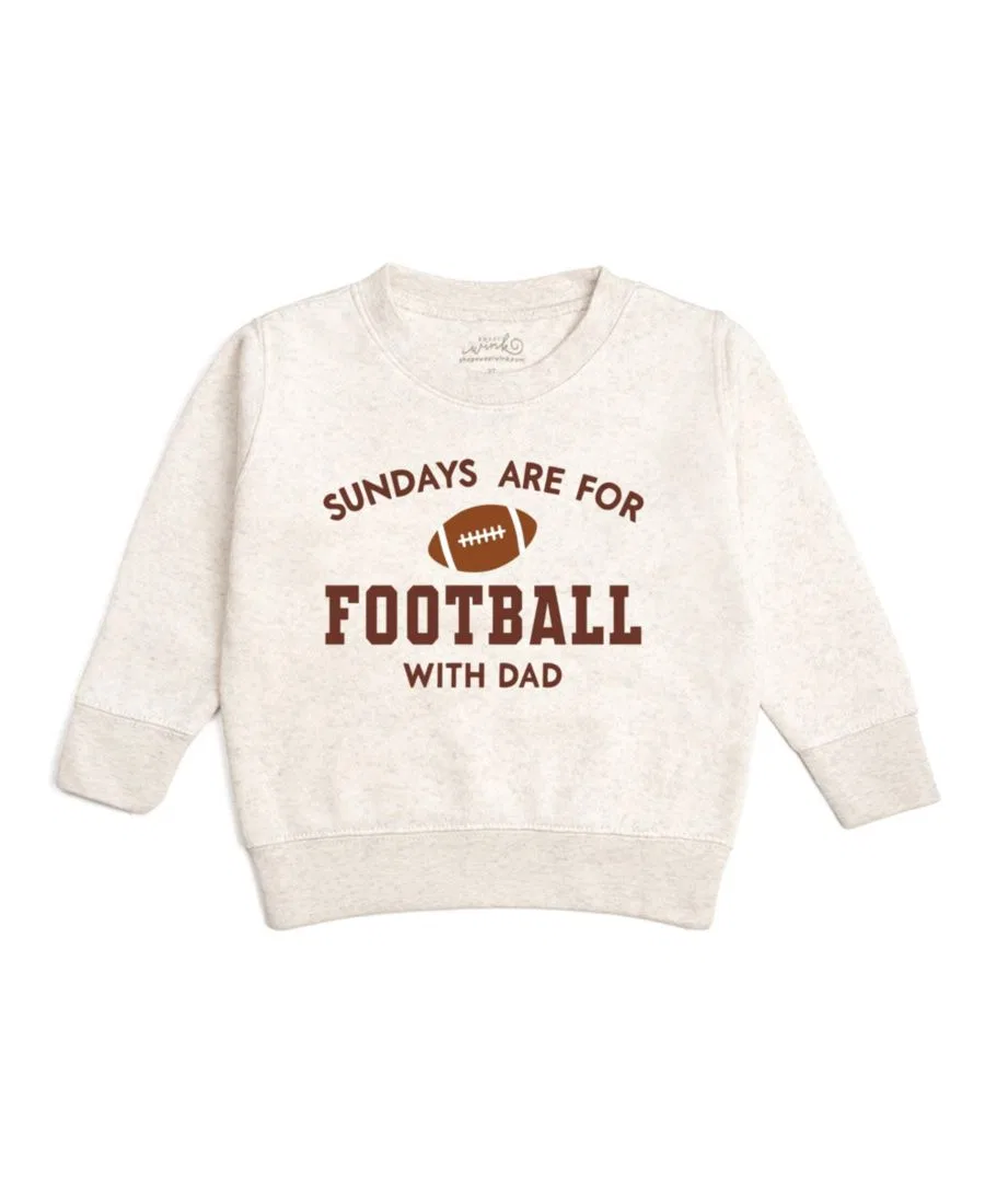 Детский свитшот с длинным рукавом Sundays Are For Football Sweet Wink, Natural Heather