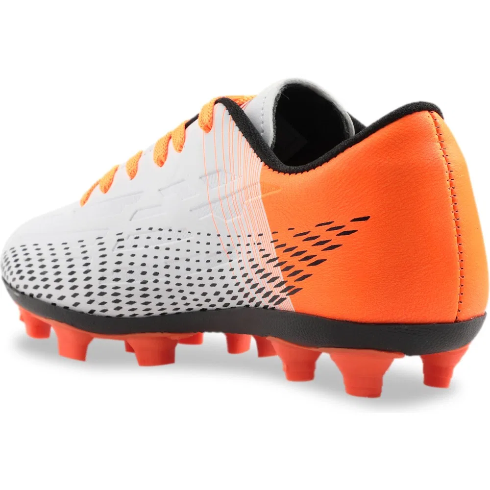 Детские футбольные бутсы для мальчиков на шнуровке, White Orange, Score I Krp Slazenger — фото 3