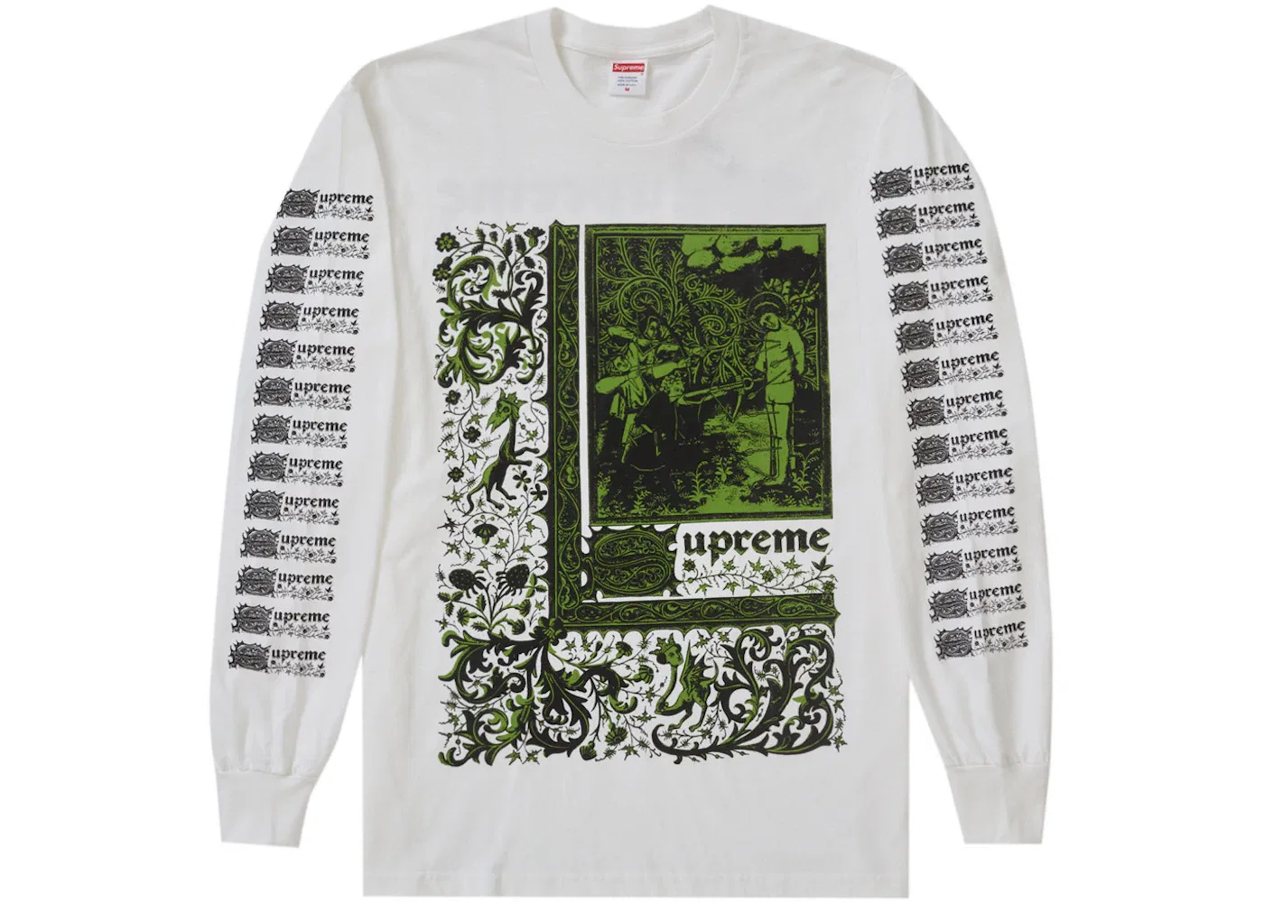 Мужская футболка с длинным рукавом Supreme Saint Sebastian L/S Tee, White