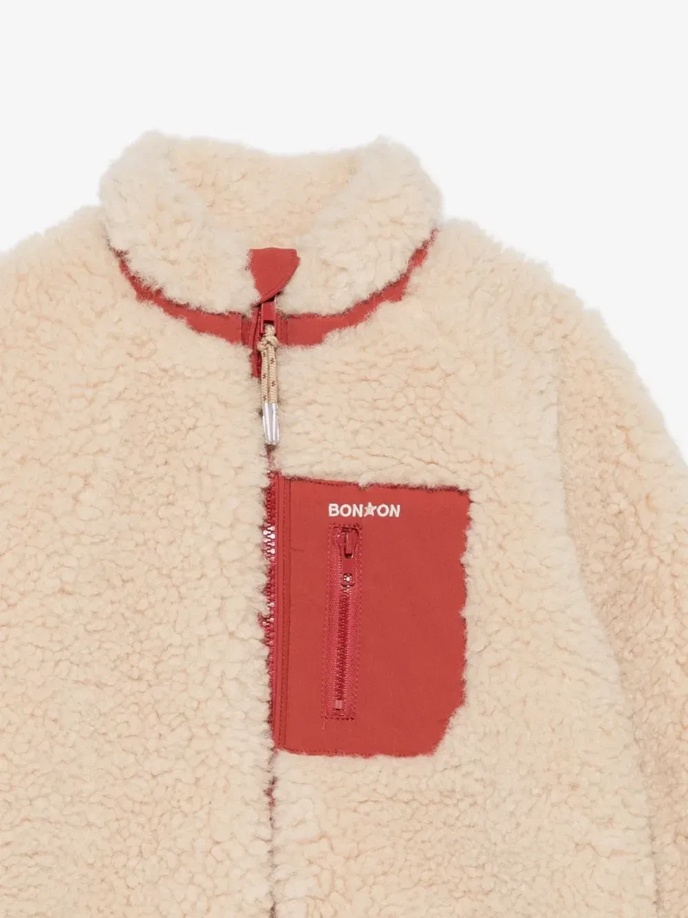 Флисовая куртка Pao на молнии Bonton, бежевый — фото 3