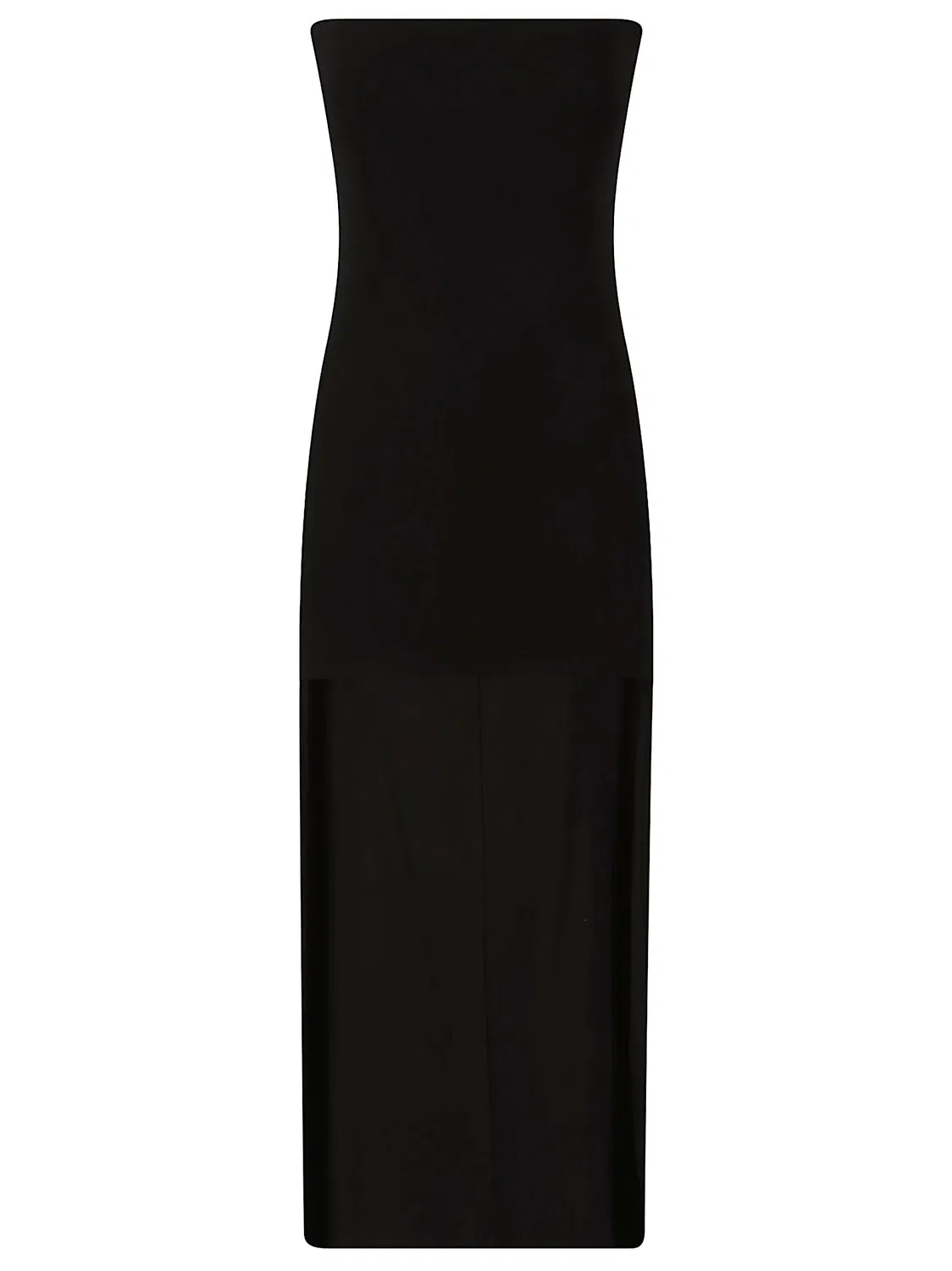 Женское платье-мини без бретелей с асимметричным низом High Low Strapless Mini Dress Alexander Wang, черный
