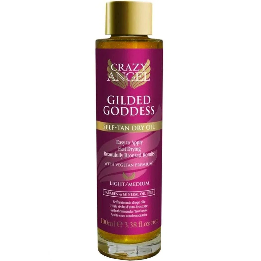 Масло для загара Crazy Angel Gilded Goddess Self Tan Dry Oil Light/Medium 100мл
