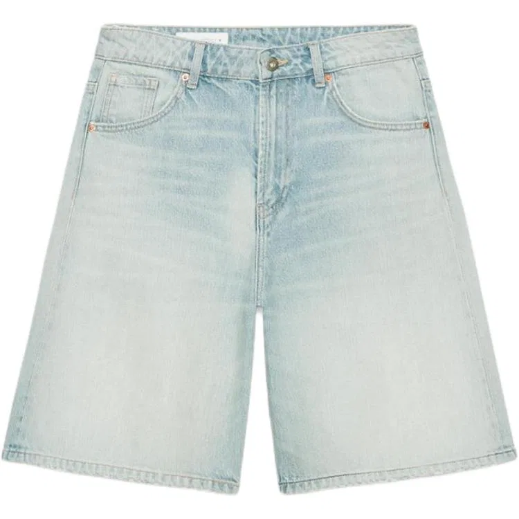 Женские джинсовые шорты с эффектом потертости Trf, ZARA, Light Blue