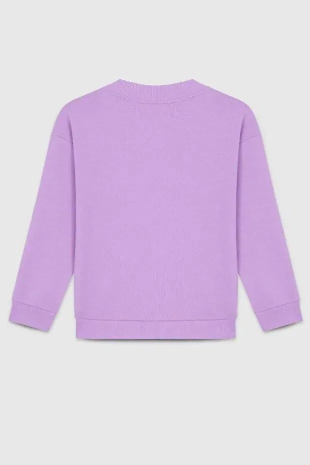 Детские свитшот для девочек с длинным рукавом United Colors Of Benetton, Lilac — фото 2