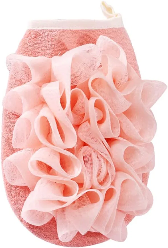 Мочалка для душа двусторонняя, BOKIOESDE, Pink