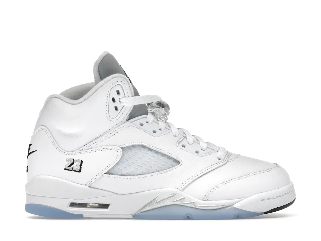 Детские кроссовки Lifestyle White Metallic Jordan 5 Retro Jordan, White/Metallic Silver/Black