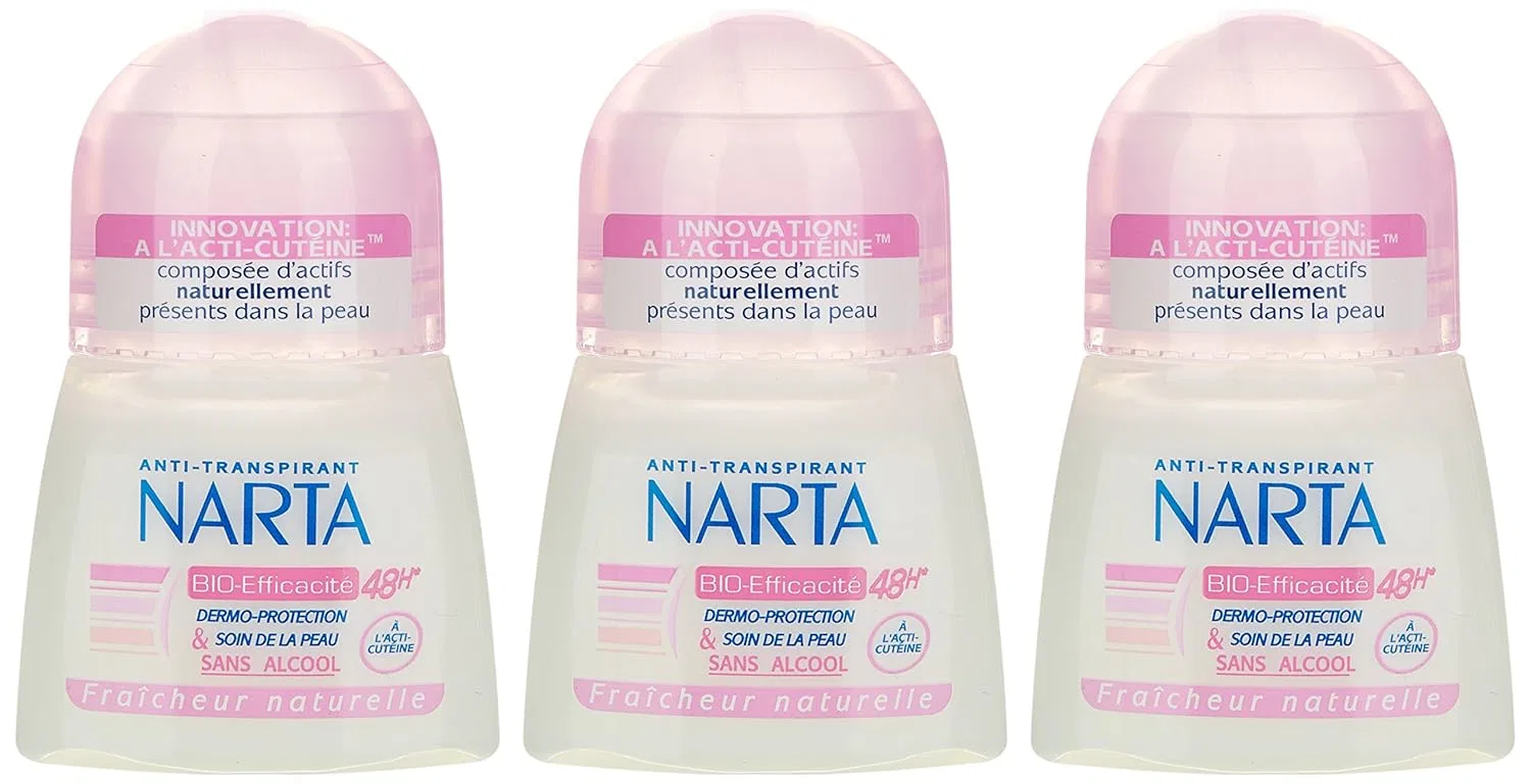 Дезодорант-антиперспирант 48ч Narta Bio Efficiency, набор 3х50мл