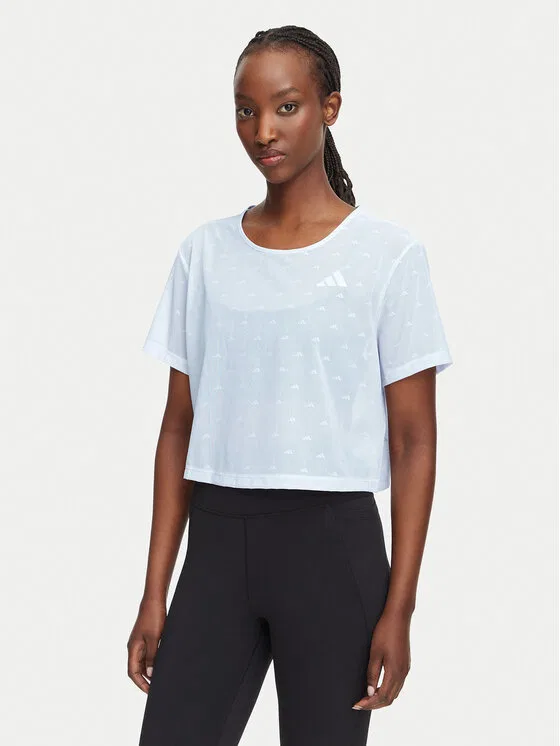Футболка relaxed fit Strength Essentials Workout Boxy Mesh Adidas, белый
