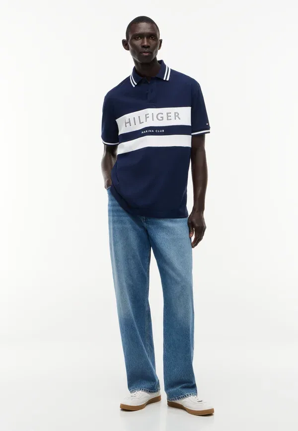Джемпер поло Tommy Hilfiger, белый/темно-синий — фото 2