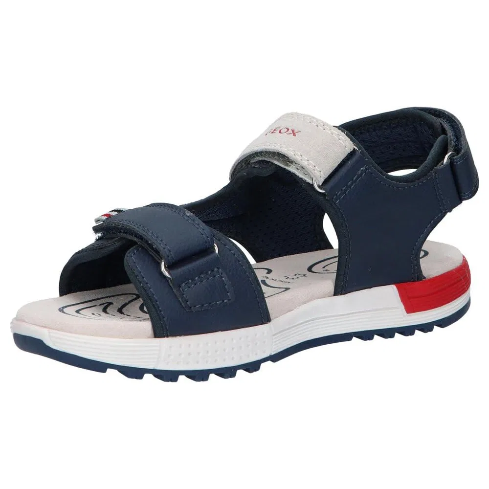 Детские сандалии для мальчиков с регулировкой J Sandal Alben Boy a Geox, Grey Blue Lt Grey Navy — фото 3