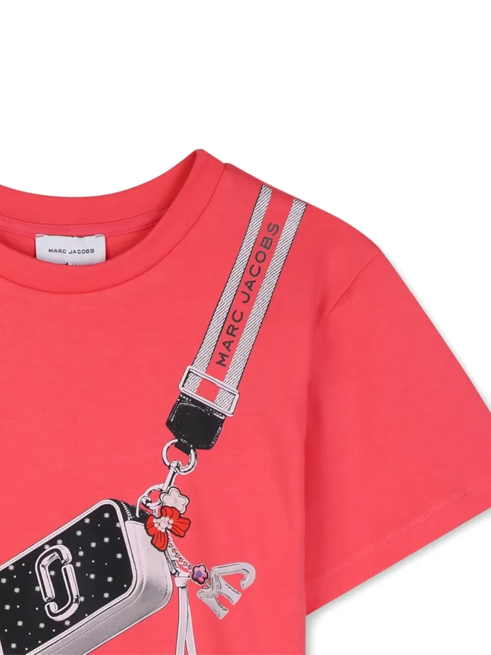 Футболка с принтом Snapshot Marc Jacobs Kids, розовый — фото 3