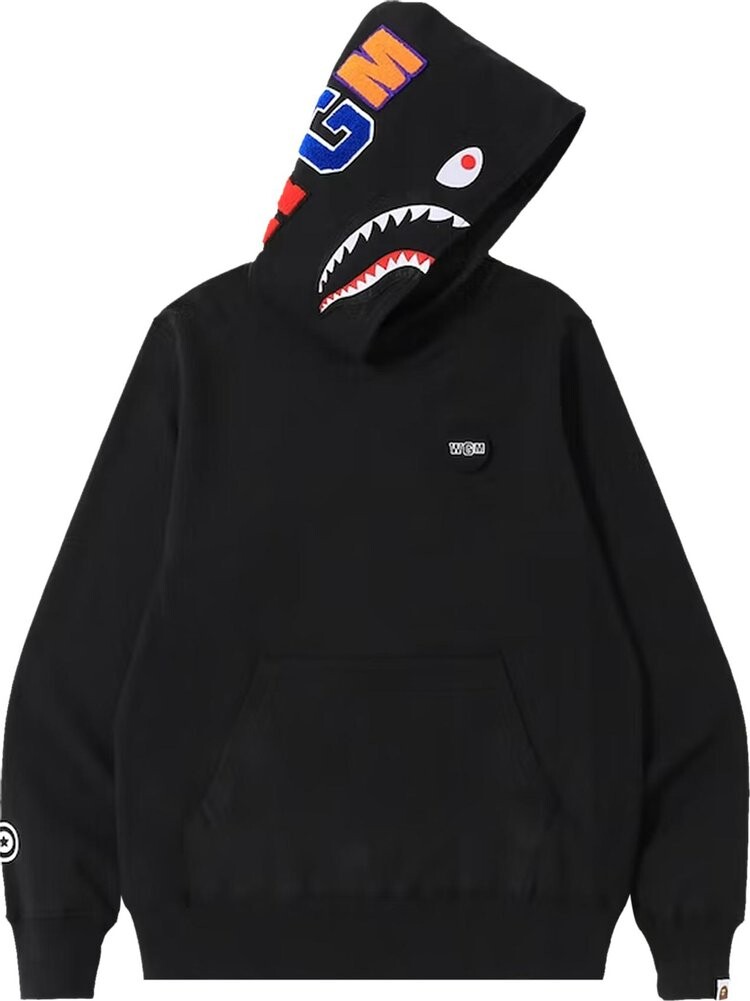 

Худи BAPE Shark Emblem Pullover Hoodie 'Black', черный