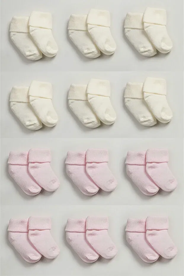 Детские носки хлопковые 12 пар Basics Vivala, Pink Mix
