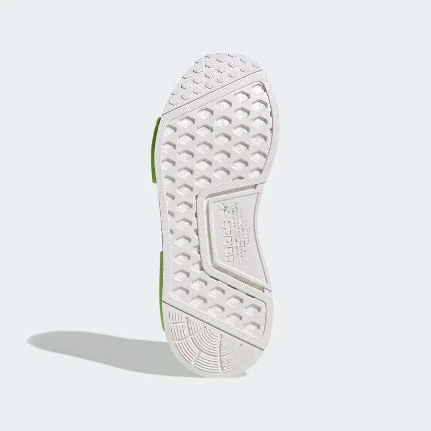 Детские кроссовки для мальчиков NMD_R1 J adidas Originals, Crystal White/Cloud White/Signal Gre — фото 4