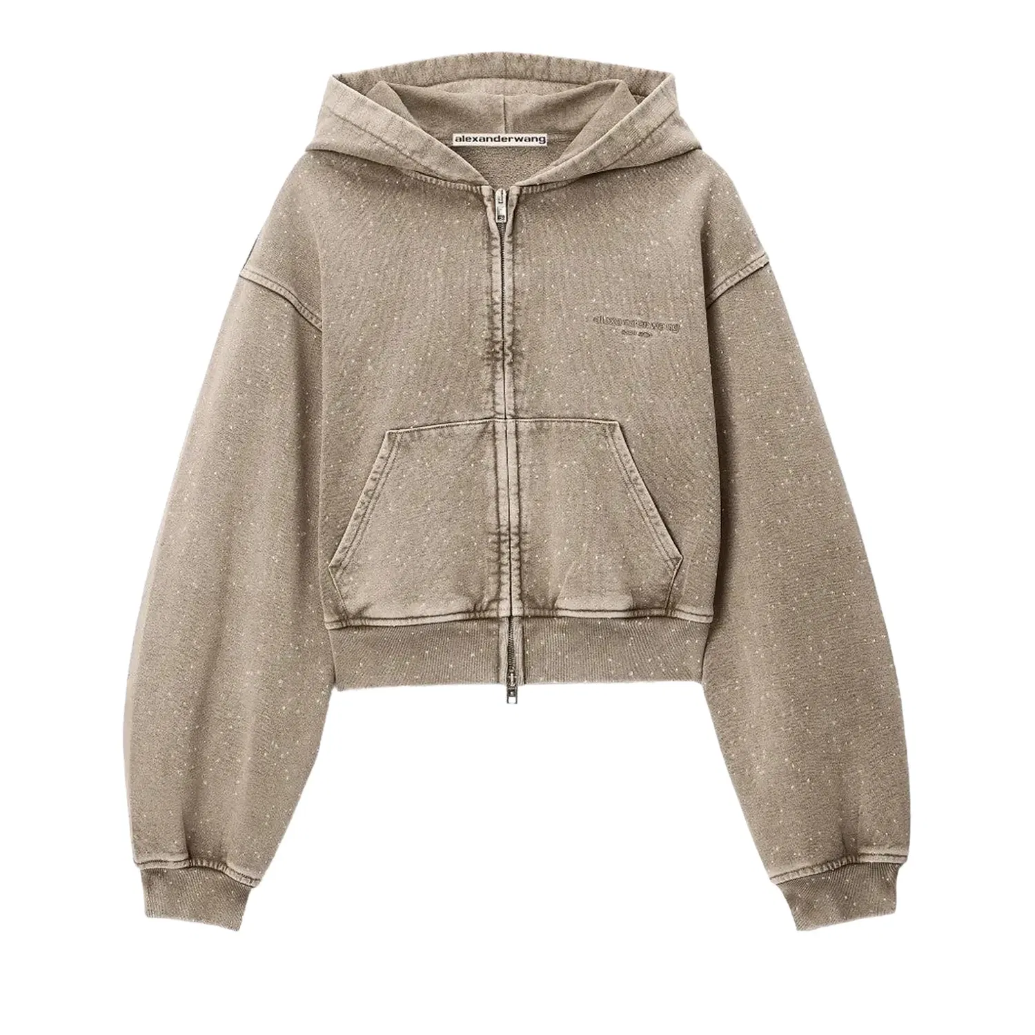 Худи на молнии с принтом Fallen Rock Alexander Wang, Tan