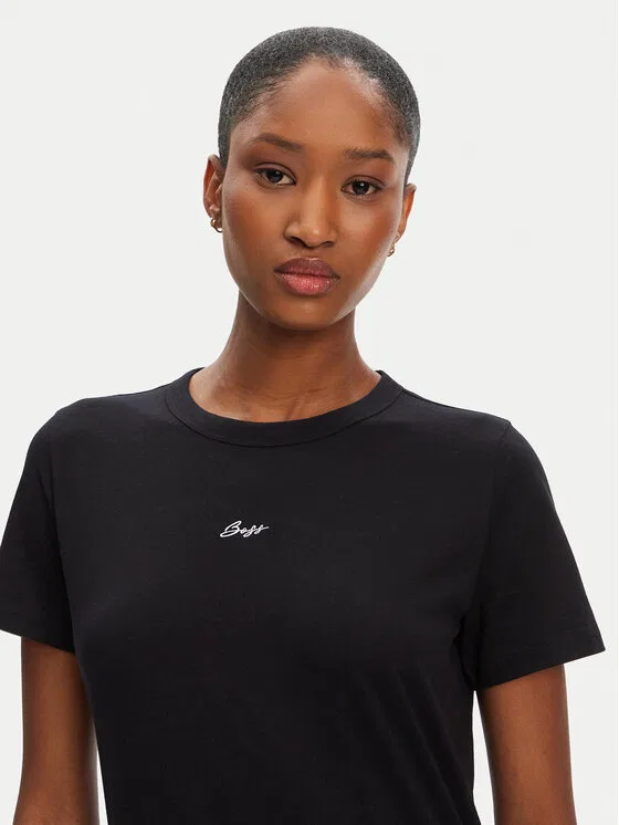 Футболка slim fit C_Elogo_5 Boss, черный — фото 4