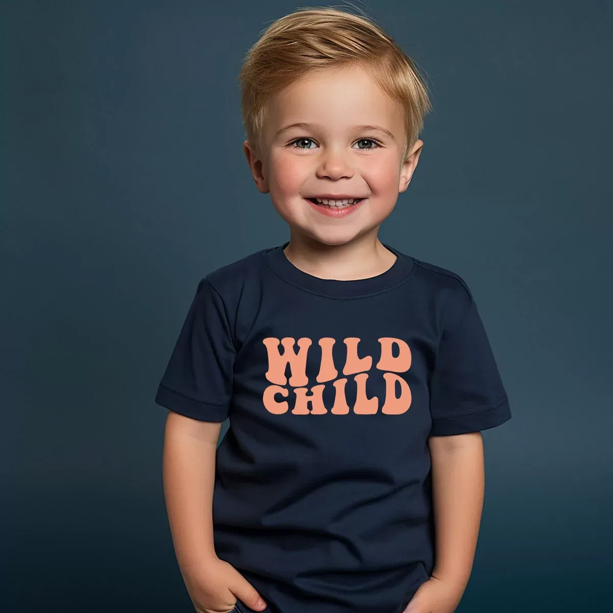 Детская футболка с принтом Wild Child Wavy The Juniper Shop, Purple — фото 3