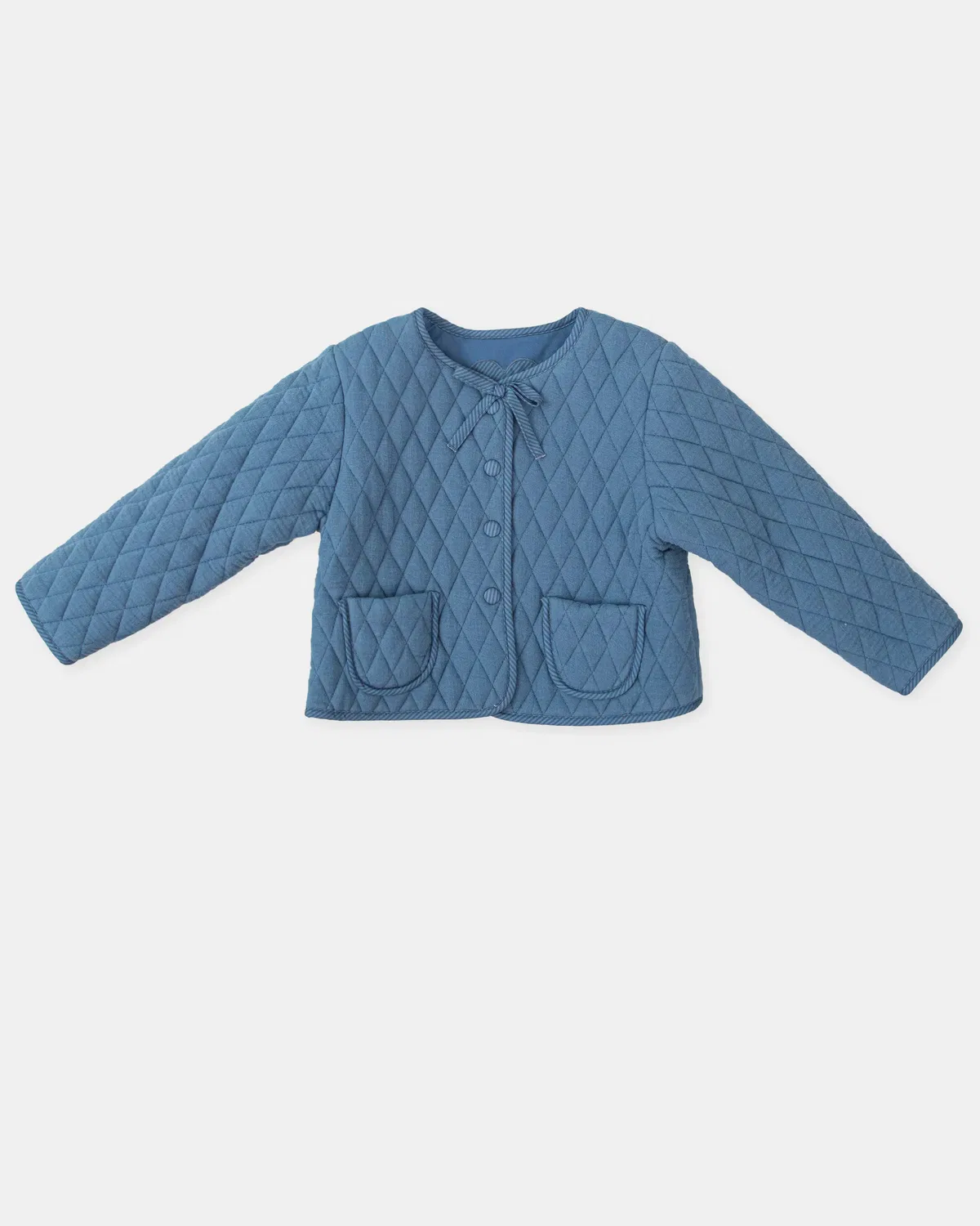 Детская куртка для девочек стеганая Tutto Piccolo, Azul Grisáceo