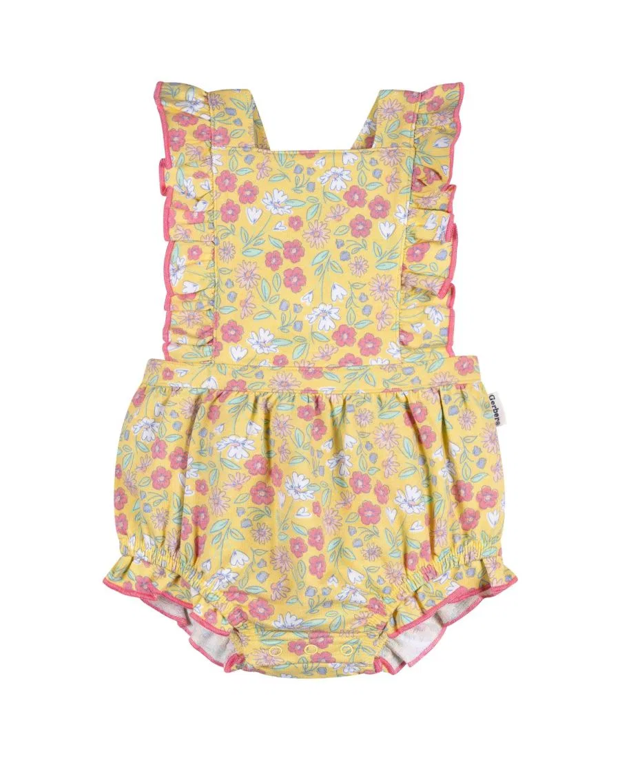 Боди-комбинезон с рюшами Yellow Floral Gerber