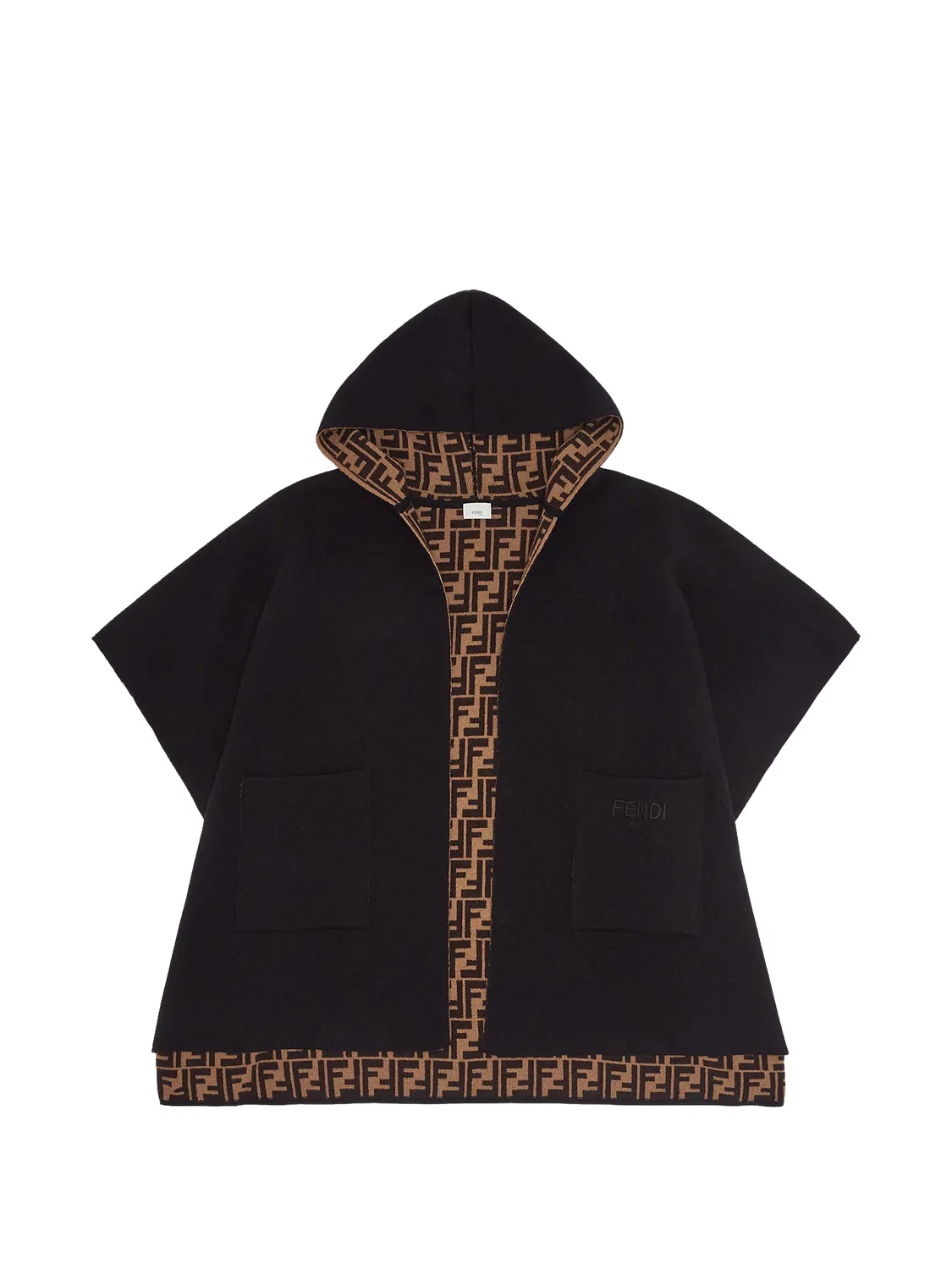 Куртка с капюшоном FENDI, черный