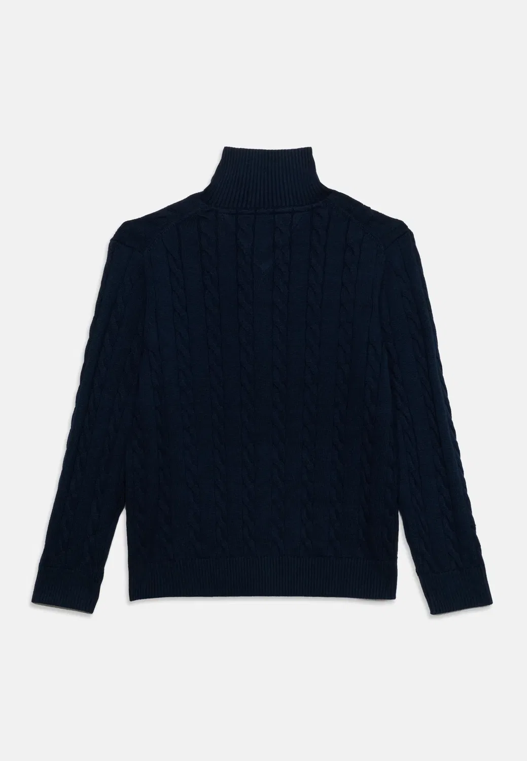 Кардиган унисекс с полной застежкой-молнией Cable Tommy Hilfiger, Dark Blue — фото 2