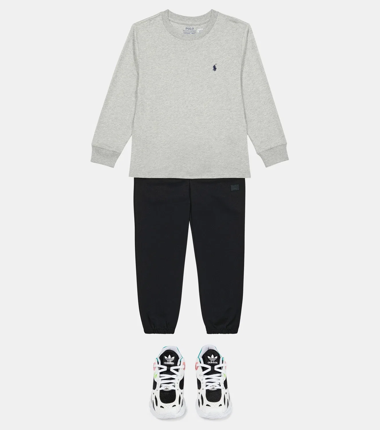 Свитшот хлопковый Polo Ralph Lauren Kids, серый — фото 2
