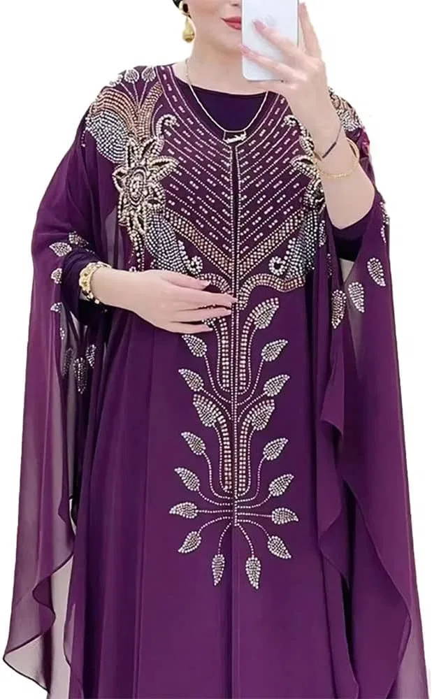 Женское вечернее платье миди с открытым халатом Shift, Purple — фото 2