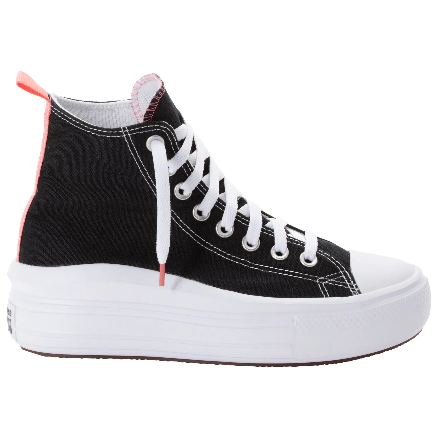 Детские кеды на платформе со шнуровкой Converse, Black/White — фото 3