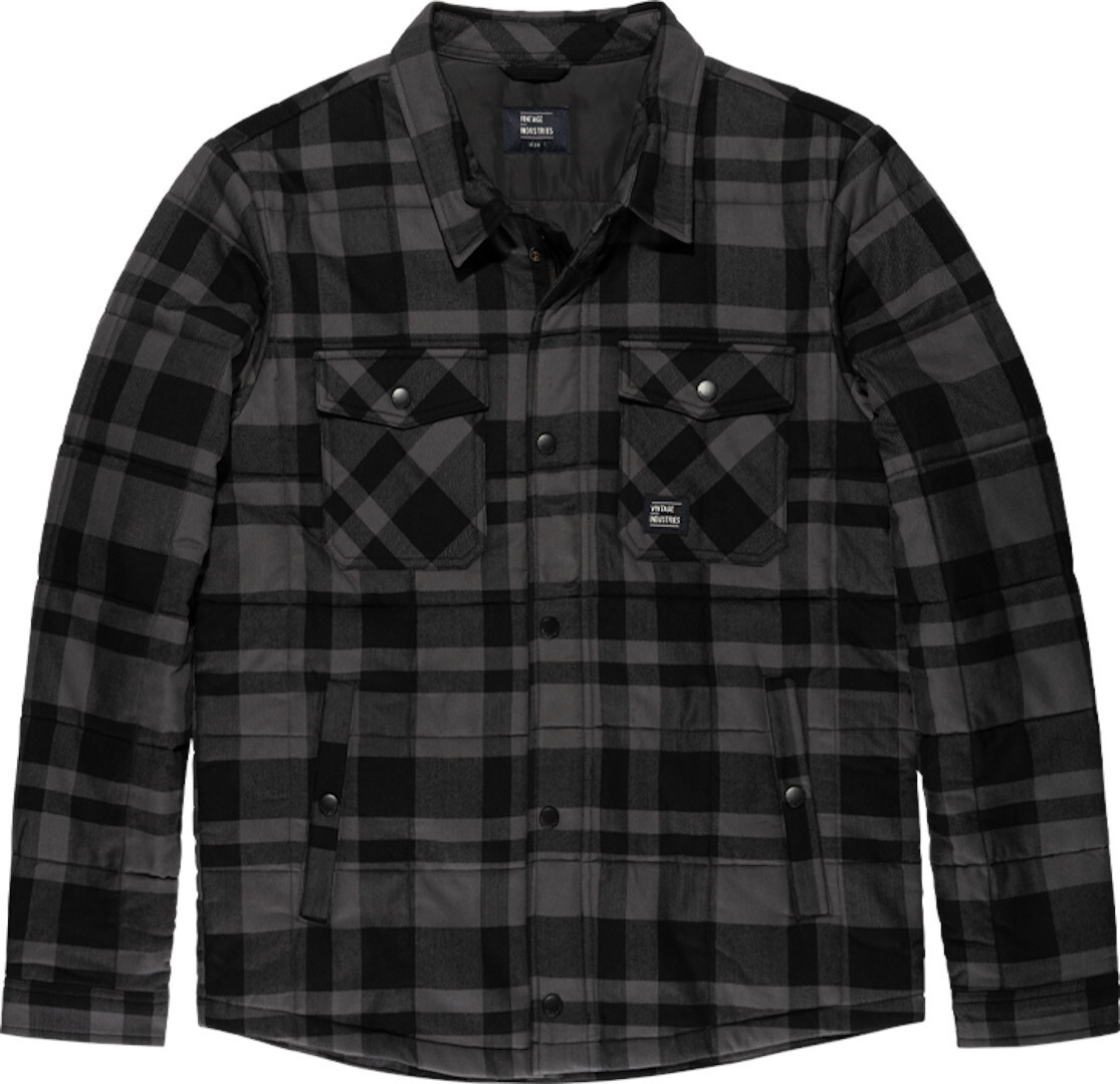 

Рубашка Vintage Industries Square Padded, серо-черная