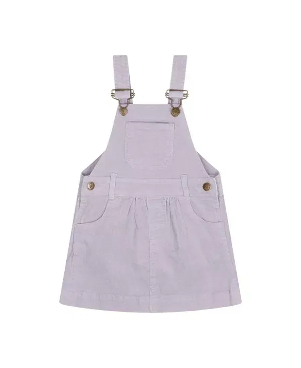 Детское платье-сарафан для девочек с принтом Fog Corduroy Overall Dress Dotty Dungarees, серый