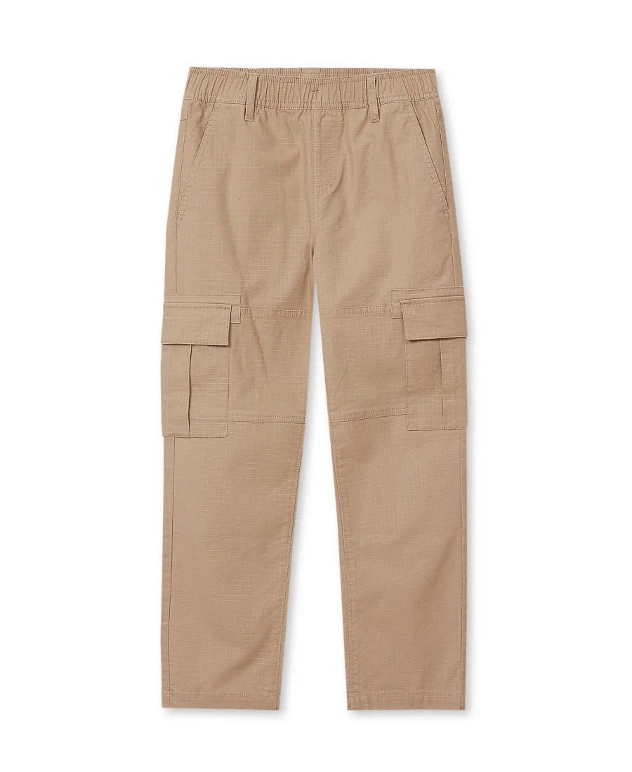 Штаны карго с усиленными коленями для мальчиков Husky Iron Knee Lands' End, Khaki
