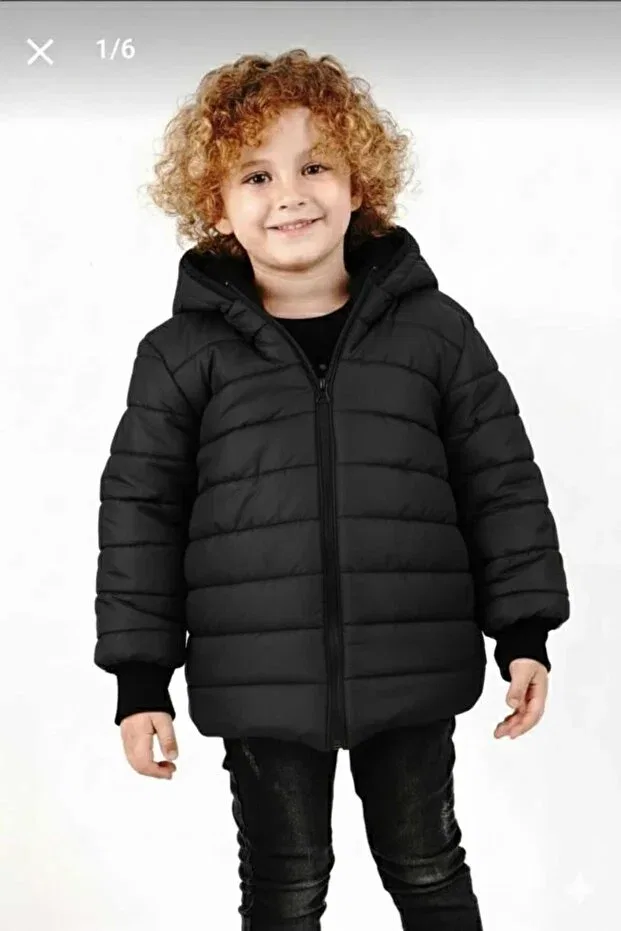 Детское пальто для девочек с капюшоном Dublino Kids, Black