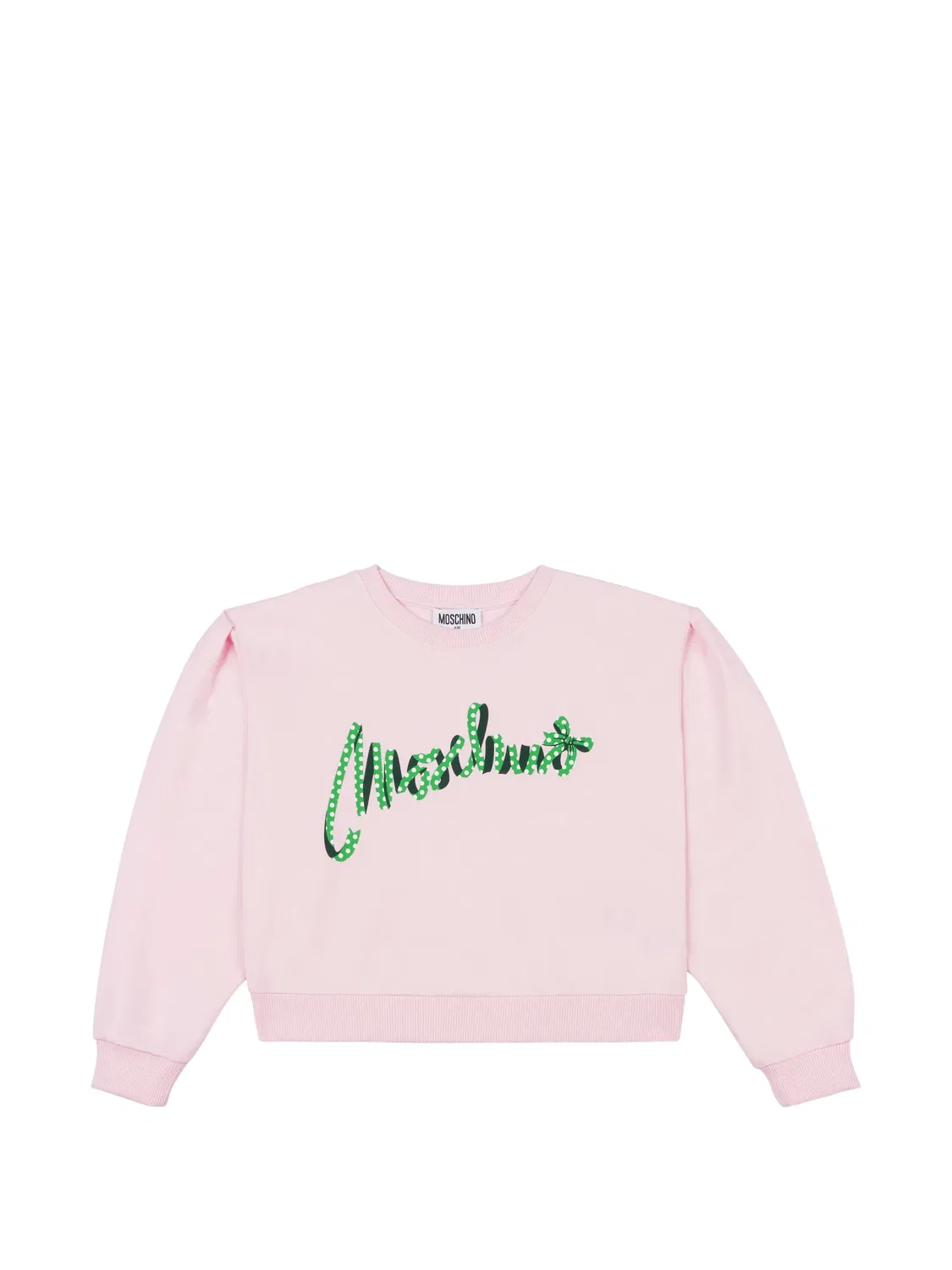 Хлопковая толстовка с принтом Moschino Kids, розовый