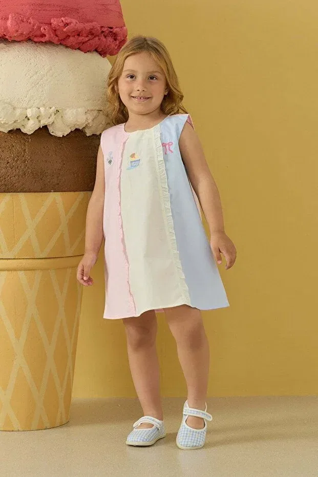 Детское платье для девочек без рукавов Gelato dress Tics, Multicolor