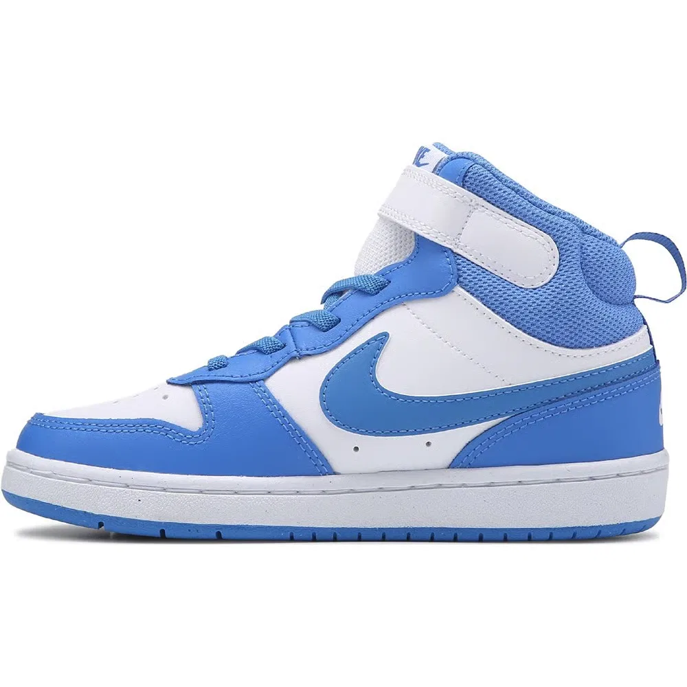 Детские высокие кроссовки Court Borough Mid 2 Nike, White/Blue — фото 3
