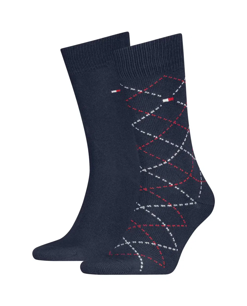 Мужские носки, комплект из 2 шт., Clásicos, Tommy Hilfiger, темно-синий — фото 2