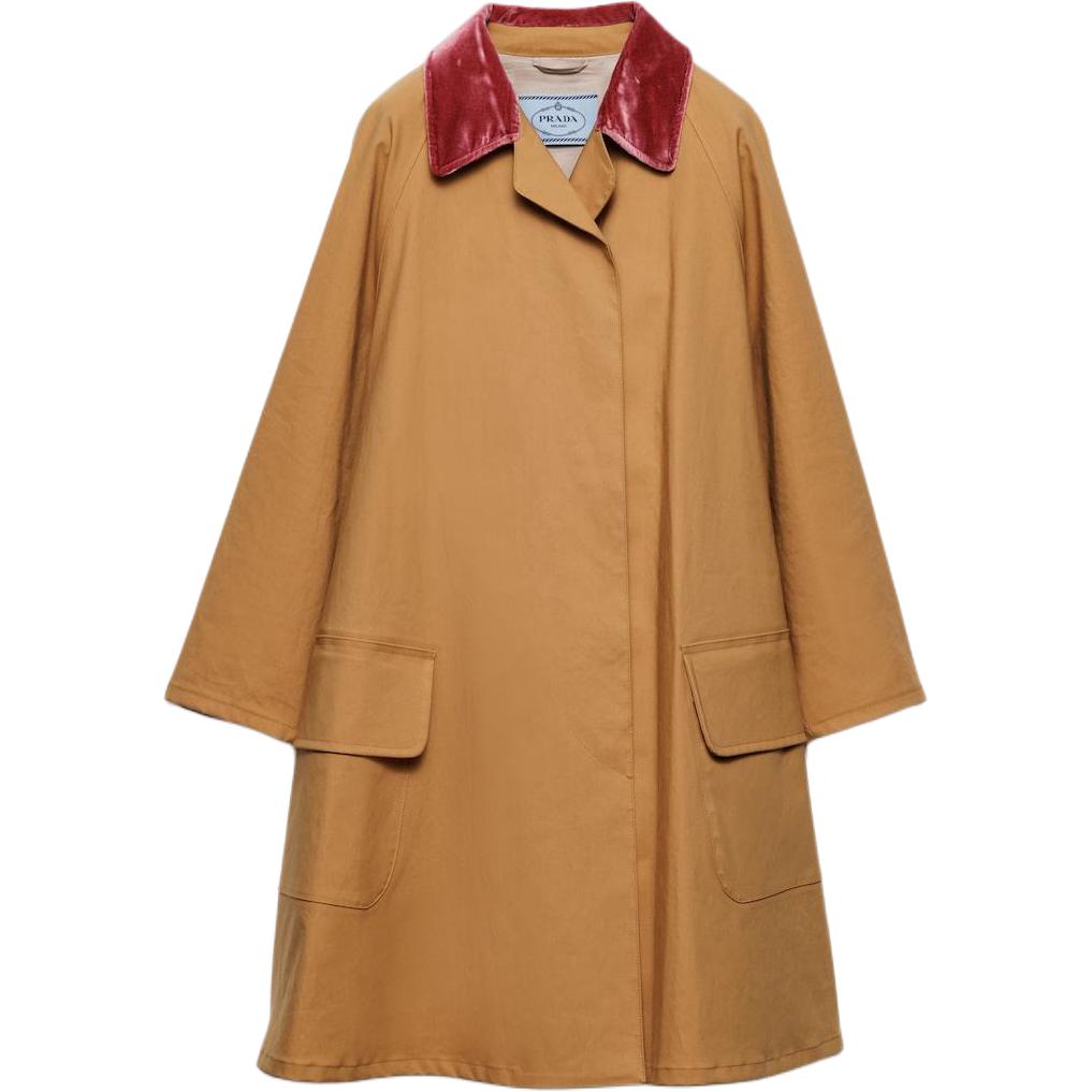 

PRADA Хлопковый плащ, Honey