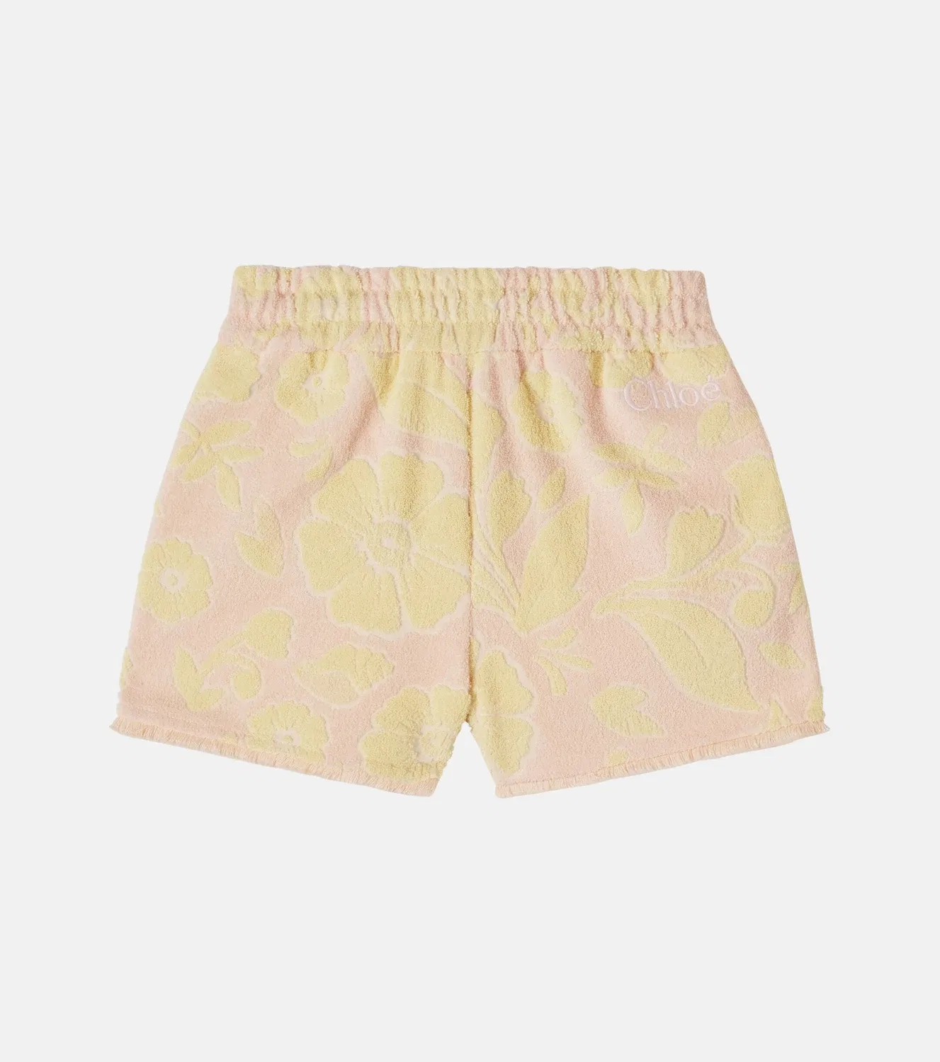Шорты с цветочным рисунком Chloé Kids, желтый — фото 2