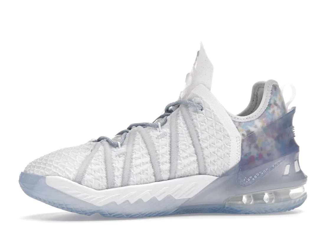 Детские кроссовки с системой амортизации Nike LeBron 18 NRG, Blue Tint/White/Clear — фото 3