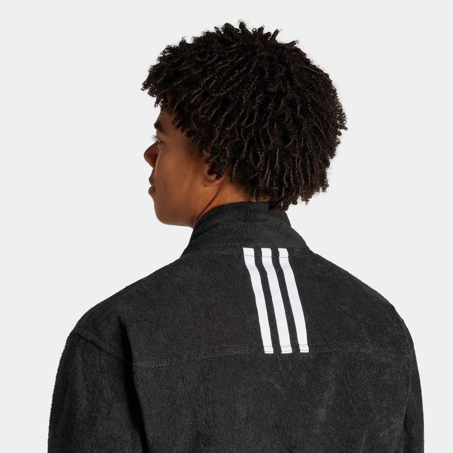 Мужской халат из легкой хлопковой ткани Adidas Performance, Black — фото 4