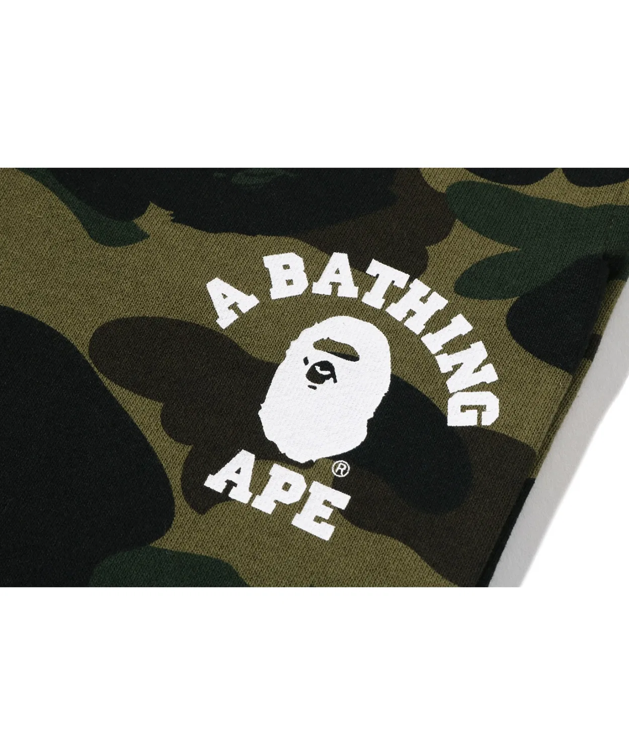 Детские спортивные шорты с принтом 1ST CAMO COLLEGE A BATHING APE, Yellow — фото 4