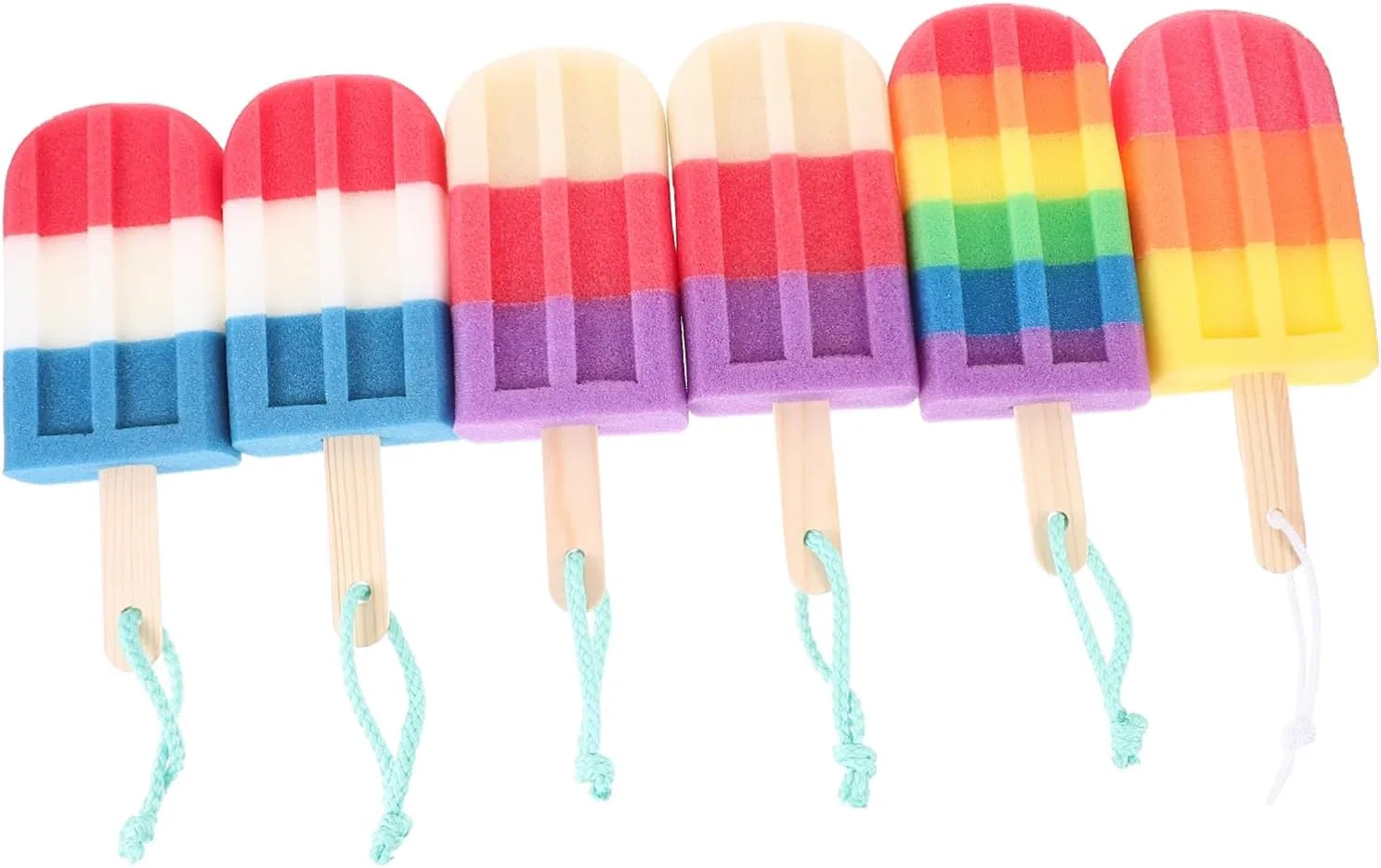Мочалка для душа Ice Cream, Minkissy, набор 12 шт, 21x8.5x3.5 см — фото 3