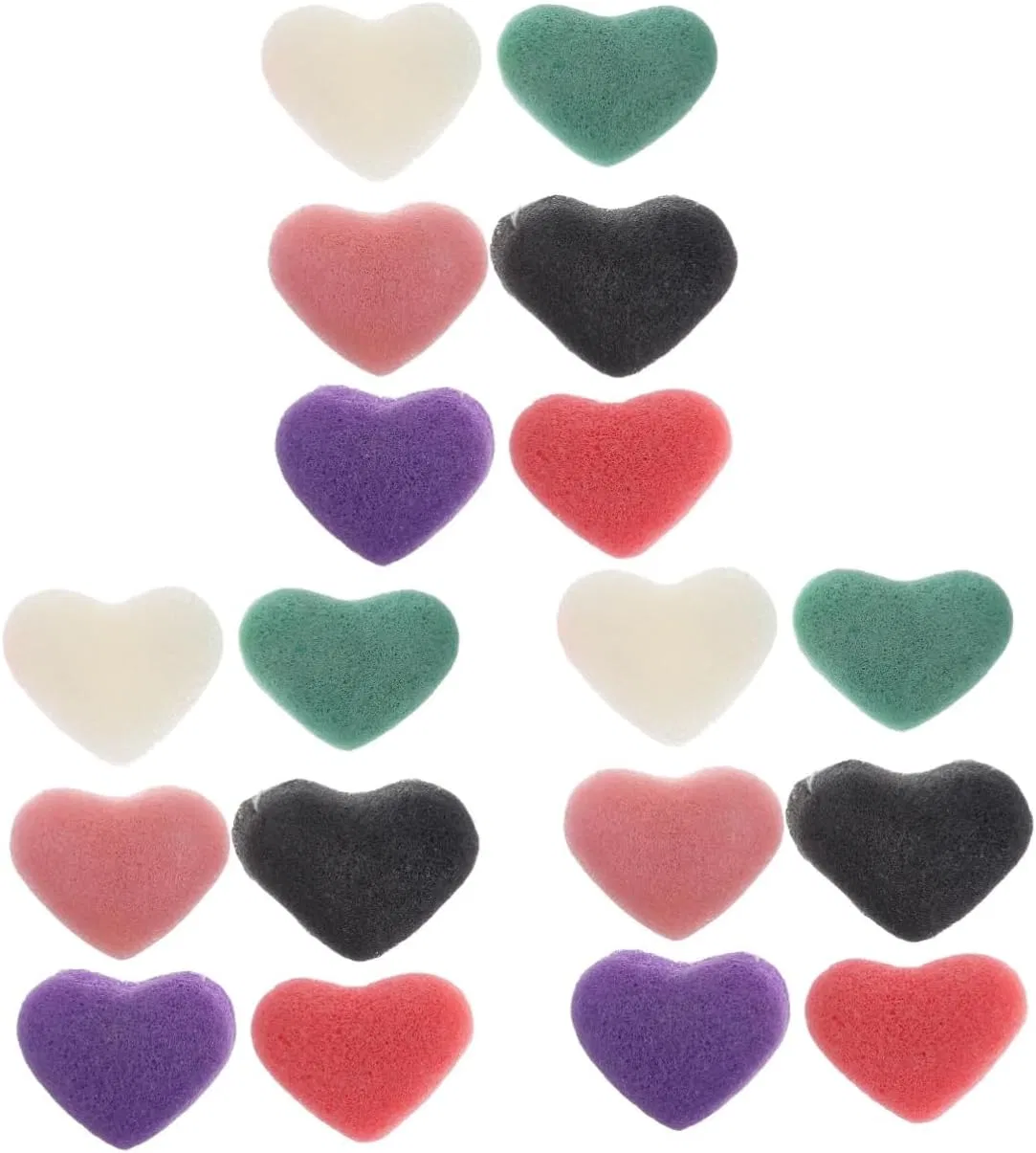 Набор конжаковых спонжей для умывания FOMIYES, 18 шт, мультиколор
