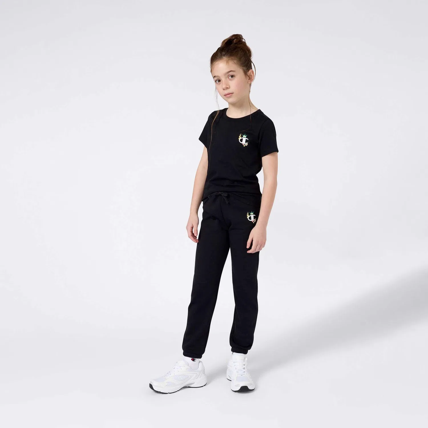 Детские спортивные штаны с эластичными манжетами Elastic Cuff Pants Champion, Schwarz — фото 4