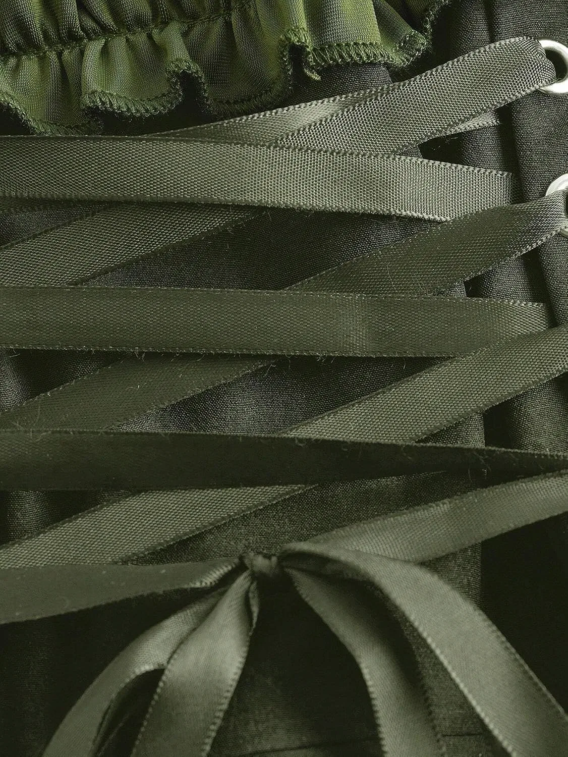 Женское коктейльное платье А-силуэта с открытыми плечами, Army Green — фото 4